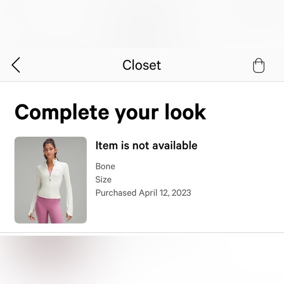 Lululemon Ribbed Nulu Define Cropped Bone Jacket Size 12 NWT - Picture 5 of 14